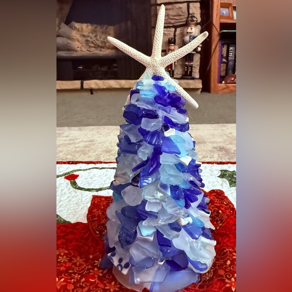 Blue and White Holiday Decor Tree